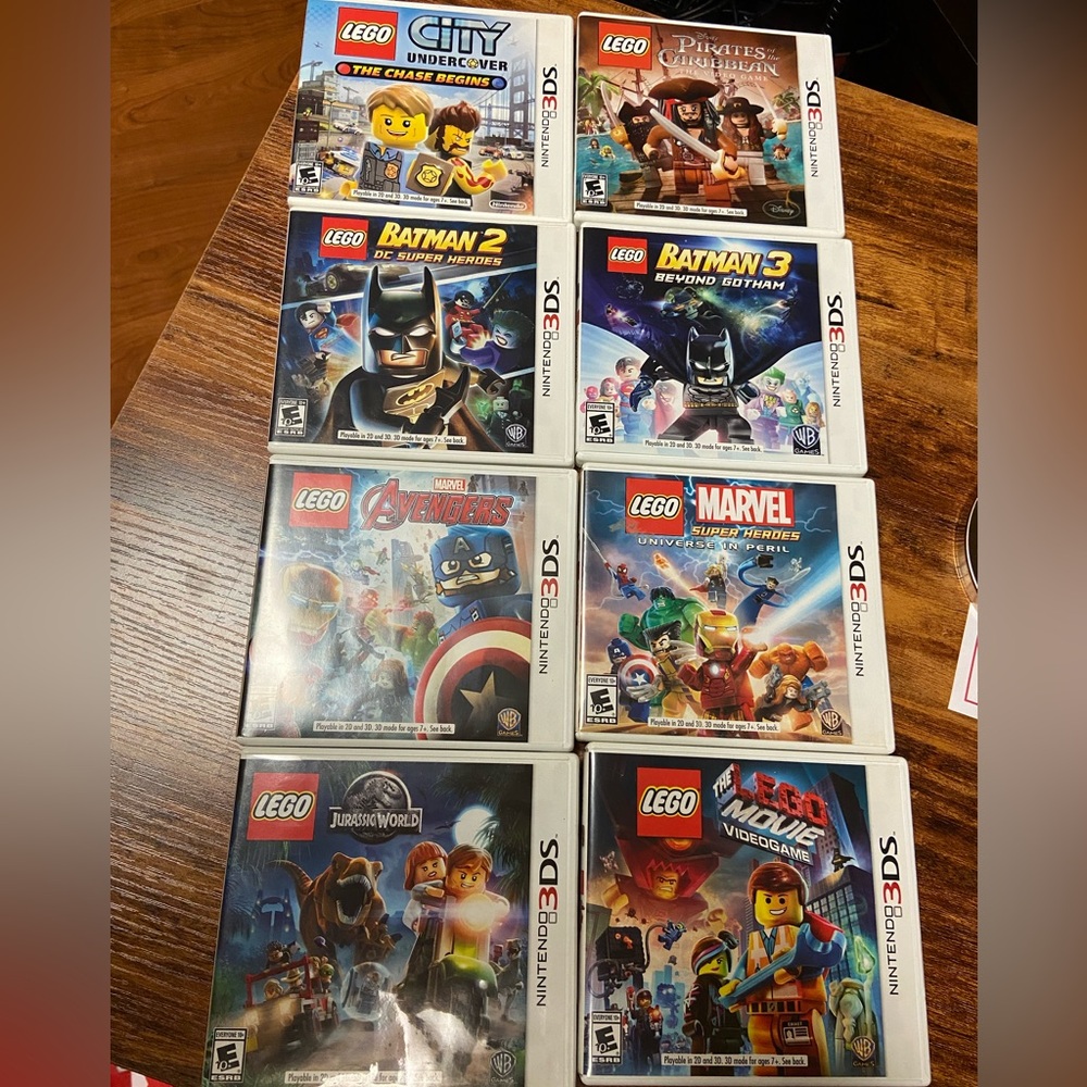 Nintendo 3DS LEGO game bundle , 8 games In case